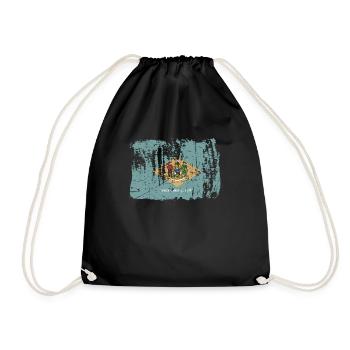 Delaware Home Pride Geschenk - Turnbeutel - Schwarz - Vorne
