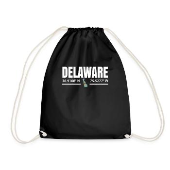 Stolzes Delaware geschenk - Turnbeutel - Schwarz - Vorne