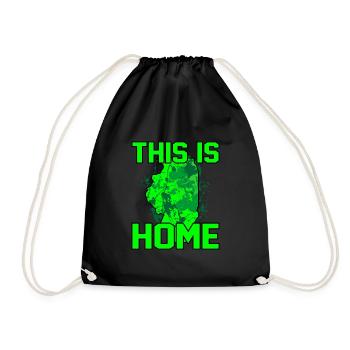 Home Illinois Gift - Drawstring Bag - black - Front