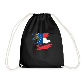 Georgia-proud-gift - Drawstring Bag - black - Front