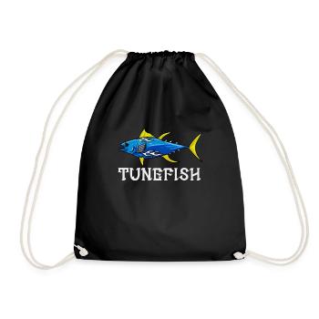 Angeln Tunen Auto Geschenkidee - Turnbeutel - Schwarz - Vorne