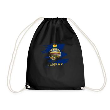 Kansas City gift - Drawstring Bag - black - Front