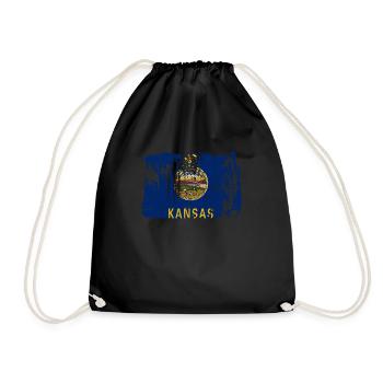 Kansas Home Pride Gift - Drawstring Bag - black - Front