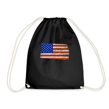 Kansas Home Usa Flag Cadeau - Sac de sport léger - noir - Devant
