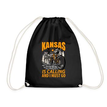 Cadeau de voyage au Kansas - Sac de sport léger - noir - Devant