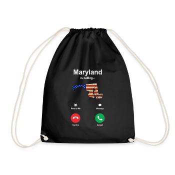 Visit Maryland Gift - Drawstring Bag - black - Front
