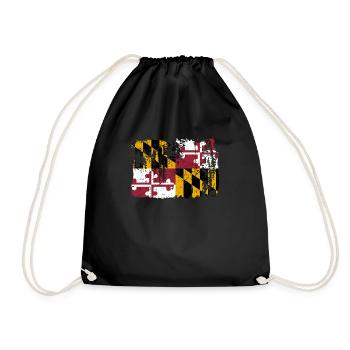 Maryland Traveler Gift - Drawstring Bag - black - Front