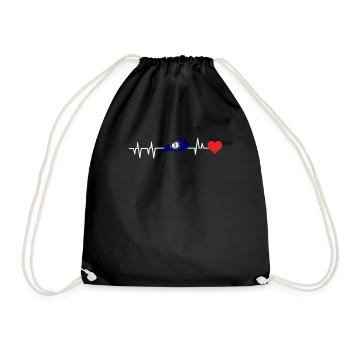 Kentucky herzschlag geschenk - Turnbeutel - Schwarz - Vorne