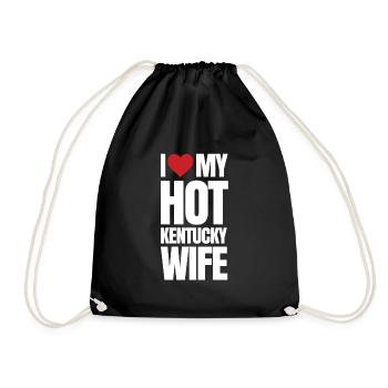 Liebes kentucky ehefrau geschenk - Turnbeutel - Schwarz - Vorne