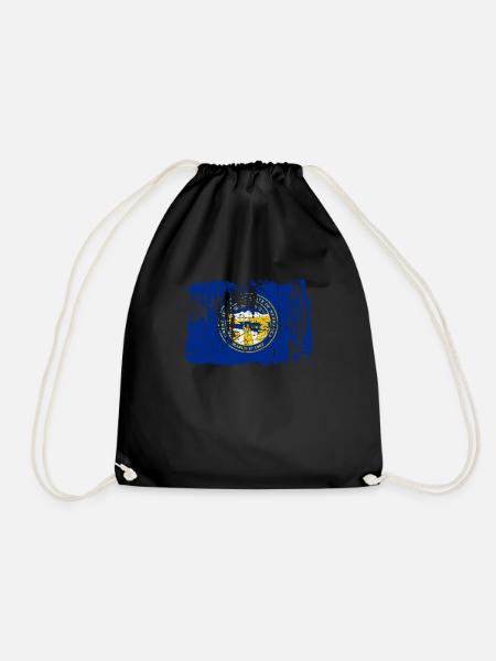 Reisendes Nebraska geschenk - Turnbeutel - Schwarz