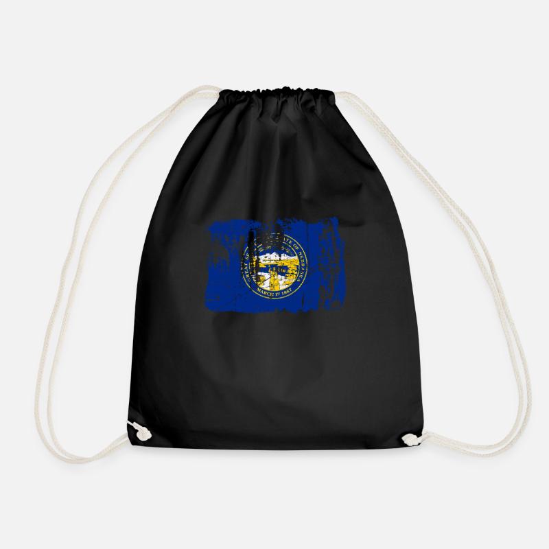 Reisendes Nebraska geschenk - Turnbeutel - Schwarz