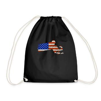 Massachusetts Home Us drapeau cadeau - Sac de sport léger - noir - Devant