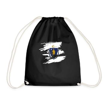 Massachusetts Home Pride Geschenk - Turnbeutel - Schwarz - Vorne