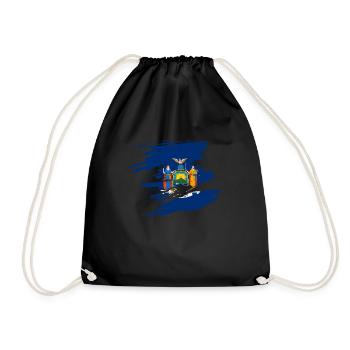 New York Pride Gift - Drawstring Bag - black - Front