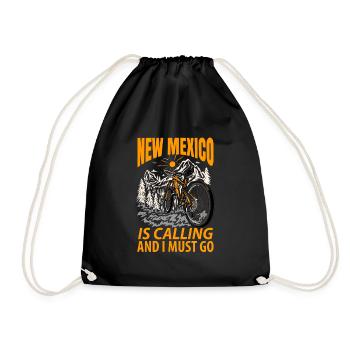 Traveler New Mexico gift - Drawstring Bag - black - Front