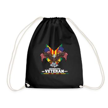 Vietnam Veteran USA Geschenk - Turnbeutel - Schwarz - Vorne