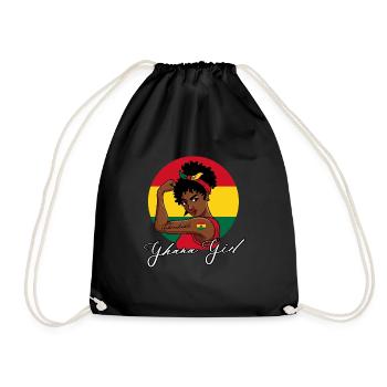 Unbreakable Ghana Girl - Turnbeutel - Schwarz - Vorne