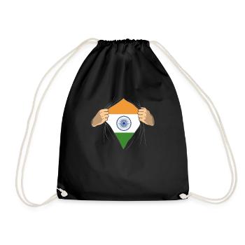 Proud Indian Resident Gift - Drawstring Bag - black - Front