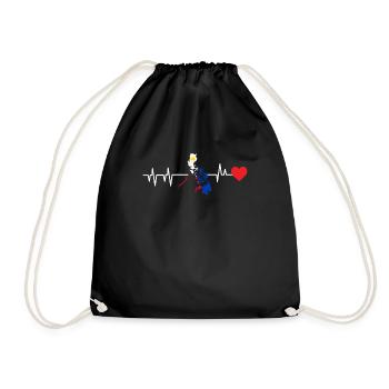 Cadeau de battement de cœur aux Philippines - Sac de sport léger - noir - Devant