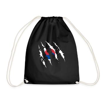 Travel South Korea Gift - Drawstring Bag - black - Front