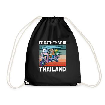 Tricycle Thailand Gift - Drawstring Bag - black - Front