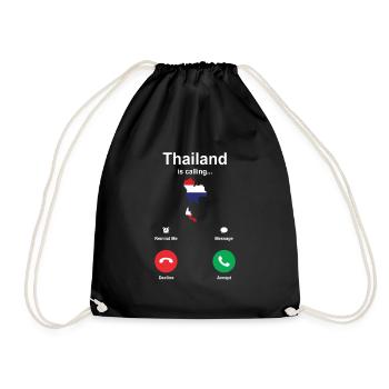 Thailand calls gift - Drawstring Bag - black - Front