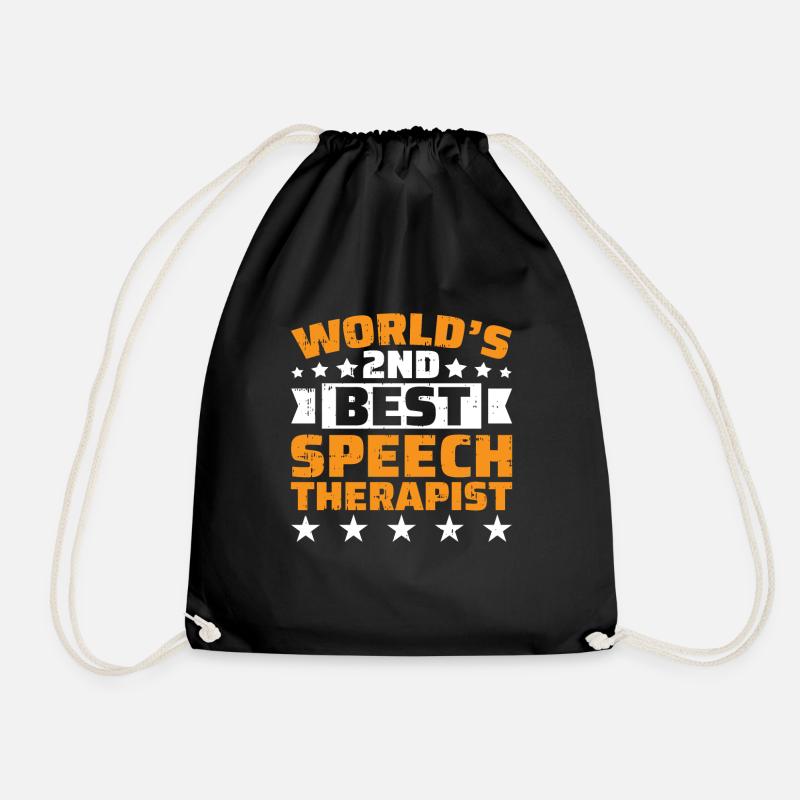 Sprachtherapeut Logopäde Geschenk - Turnbeutel - Schwarz