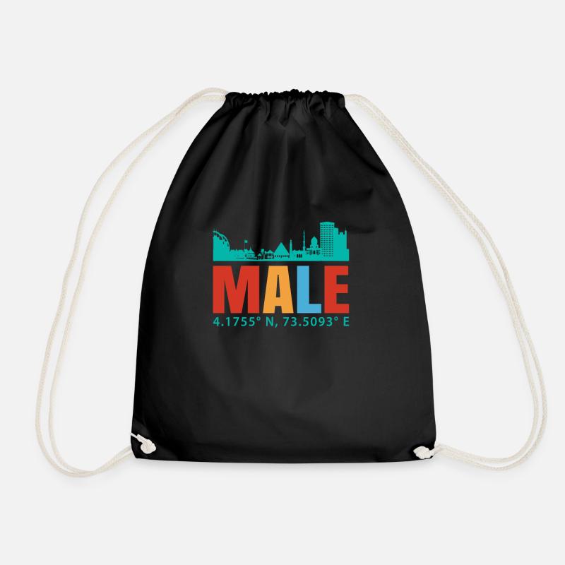 Male Malediven - Turnbeutel - Schwarz