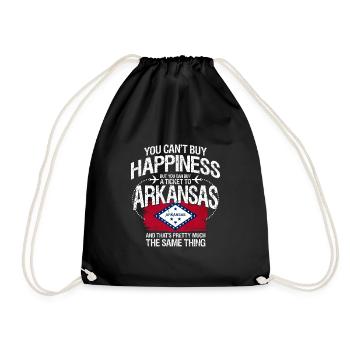 Arkansas - Drawstring Bag - black - Front