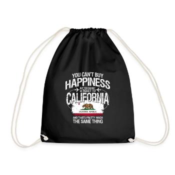 California - Drawstring Bag - black - Front