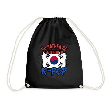 Südkorea - Turnbeutel - Schwarz - Vorne
