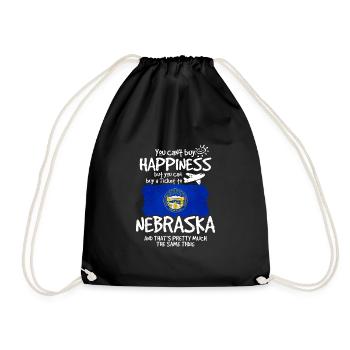 Nebraska - Drawstring Bag - black - Front