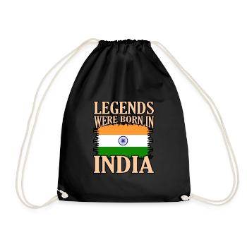 India - Drawstring Bag - black - Front