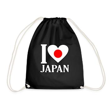 Japan - Turnbeutel - Schwarz - Vorne