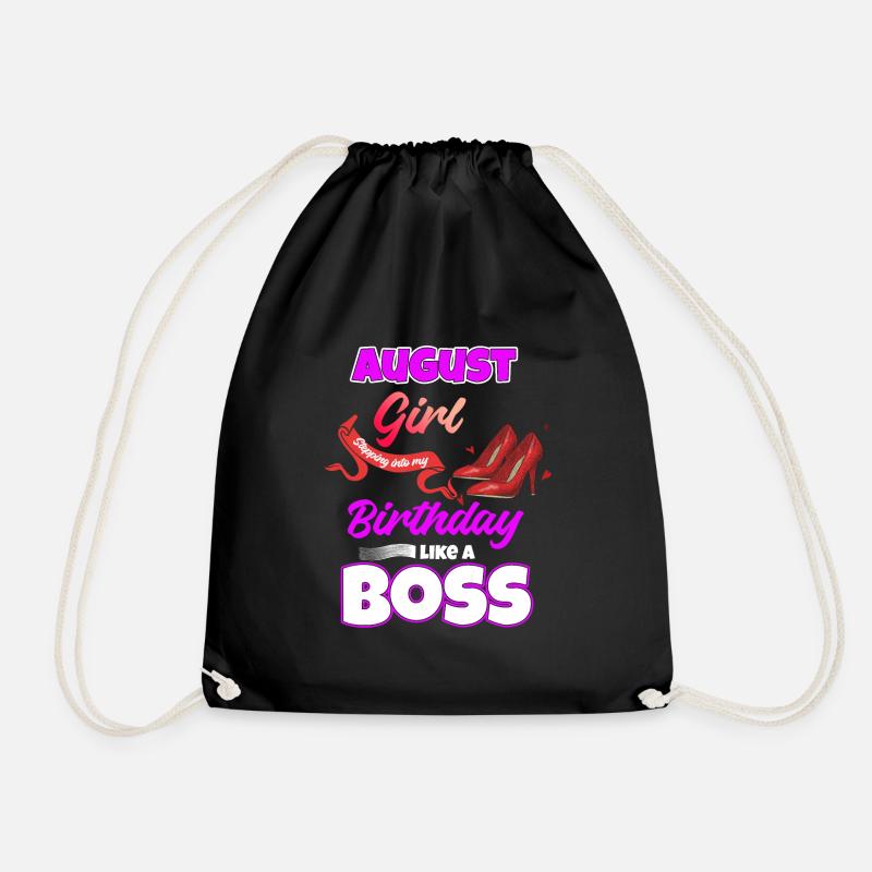 August Geburtstags Lustiges Geschenk - Turnbeutel - Schwarz