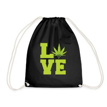 J’adore le cannabis biologique - Sac de sport léger - noir - Devant