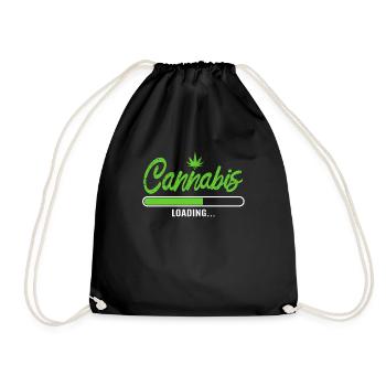 Feuille de cannabis - Sac de sport léger - noir - Devant