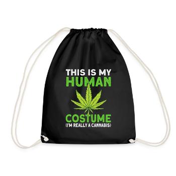 Costume de cannabis - Sac de sport léger - noir - Devant