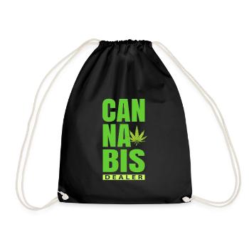 Cannabis dealers - Drawstring Bag - black - Front