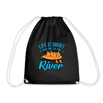River rafting leben - Turnbeutel - Schwarz - Vorne