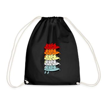 Rafting activities on the water - Drawstring Bag - black - Front