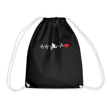 Battements de cœur du football gaélique - Sac de sport léger - noir - Devant