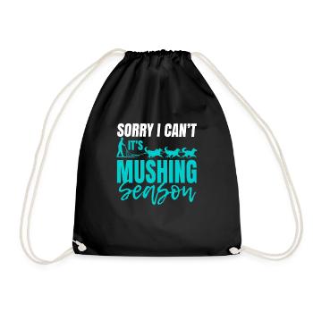 Sled Dog Racing Sled Dog Gift - Drawstring Bag - black - Front
