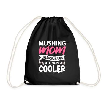 Sled Dog Racing Sled Dog Gift - Drawstring Bag - black - Front