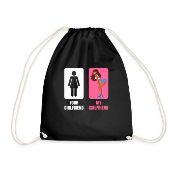 Twerkende Freundin - Sac de sport léger - noir - Devant