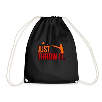 Just throw it hammer throw - Drawstring Bag - black - Front