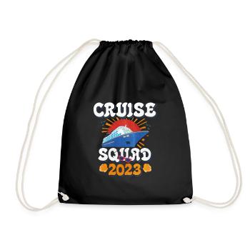 Cruise Squad 2023 - Drawstring Bag - black - Front