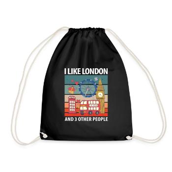 London - Turnbeutel - Schwarz - Vorne
