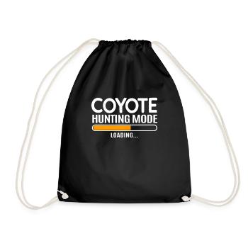 Coyote Hunting Coyote Jagen Geschenk - Turnbeutel - Schwarz - Vorne