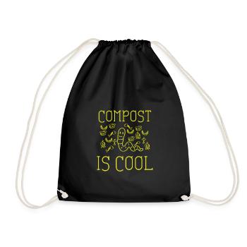 Compost Worms Gift - Drawstring Bag - black - Front
